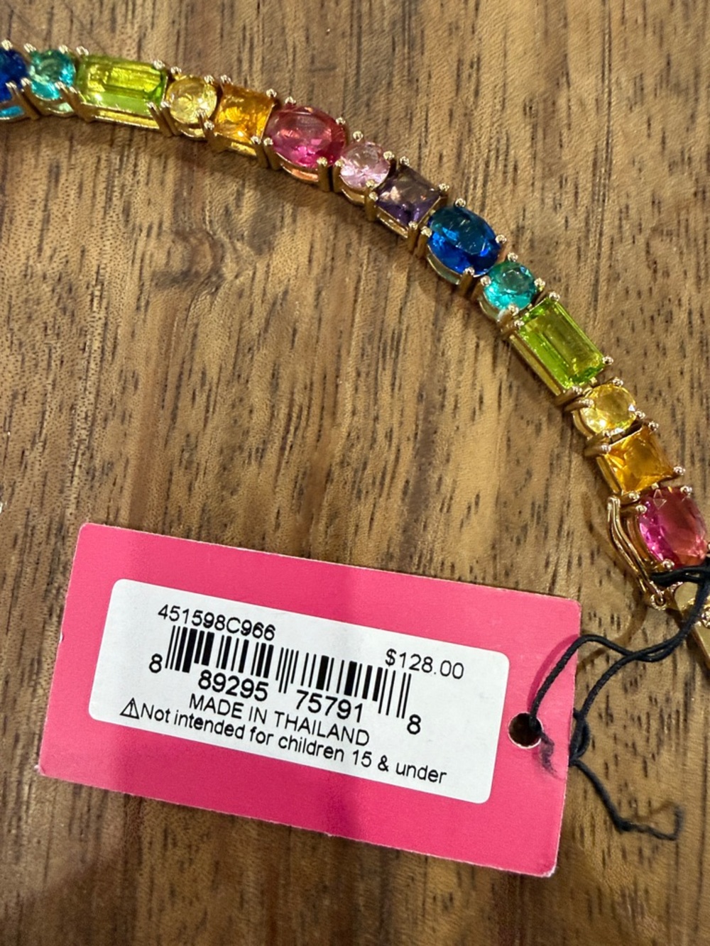Kurt Geiger Gold-Tone Multicolor Crystal Necklace and Bracelet - Picture 5 of 5